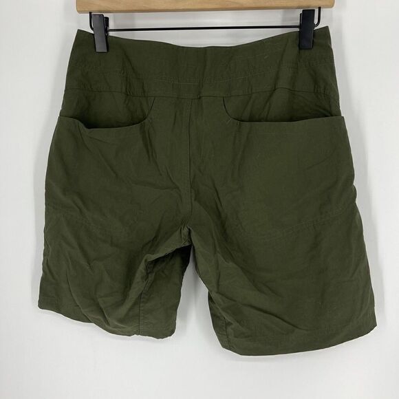Mountain Hardwear Shorts Size 4 Womens Olive Green Ramesa Nylon Hiking Bermuda - Picture 4 of 6